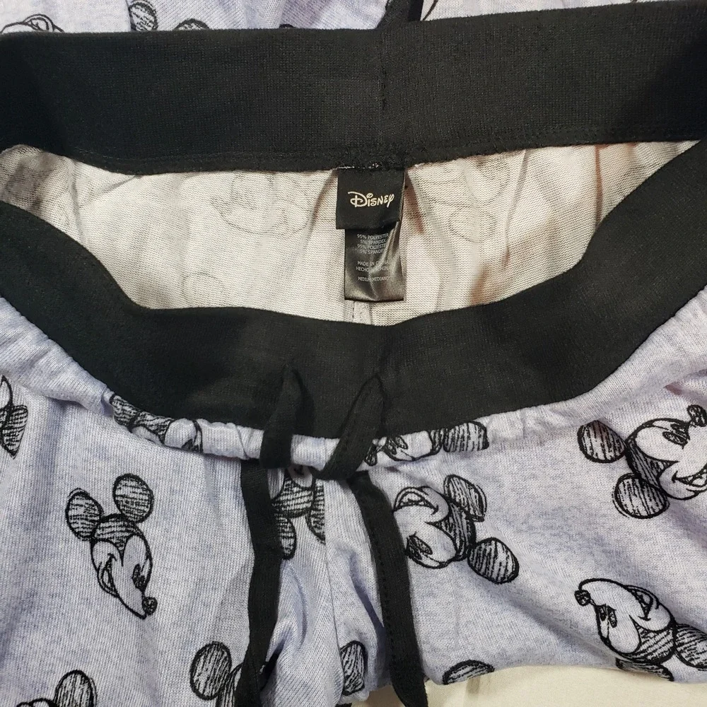 Disney Mickey Mouse Pajama Set Sleepwear Long Sleeve Pants Blue Size Medium - Picture 5 of 6